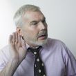 Man with hearing problem