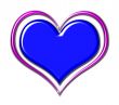 Heart in Blue and Purple Chrome