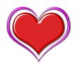 Heart in Blue and Purple Chrome