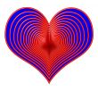 Red and Blue Heart