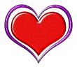 Red and Purple Textured Heart