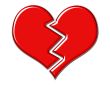 Cracked Red Broken Heart
