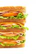 Healthy ham big sandwich