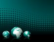 background with three globe
