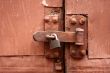 old lock, latch and rusty gate
