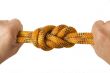 Knot in double rope with two fists