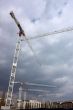crane and clouds