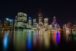 Brisbane River and City Skyline at Night