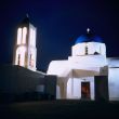 Orthodox church on Greece, night view