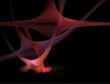 Abstract Red and Purple Swirl Crosses in Black