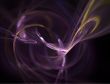 Abstract Smoke Swirl in Purple and Yellow on Black