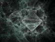 Abstract Smoke Swirls with Diamond on Black