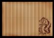 Background -  ancient Japanese mat with a dragon