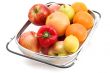 Big sieve with fruit close up