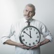 Businessman with clock