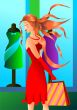 girl and shopping