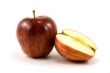 red apple and half