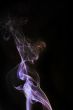 Colored blue-yellow cigarette smoke
