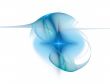 Wispy Blue Star on White