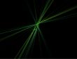 Abstract Laser Rays in Green Against Black