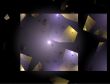 Abstract Shattered Glass Image in Purple and Gold