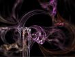 Ghostly Abstract Swirls on Black