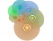 Abstract Colorful Spiral of Compact Discs Against White
