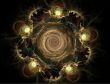 Abstract 3D Vortex Swirls on Black