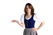 woman in Dirndl shows