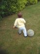 Toddler Playing Football