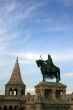 Fisherman Bastion and statute of St. Stephen