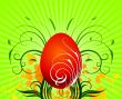 easter illustration with painted egg