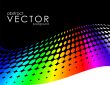 abstract vector background with rainbow