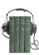 headphones and books