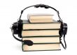 headphones and books