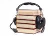 headphones and books