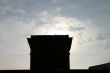 Silhouette of Old Industrial Chimney
