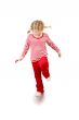 girl with lollipop jumping