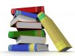 Pile of books. 3D the isolated image.
