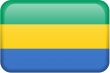 Gabon Flag Button
