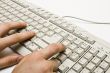 Hand on keyboard
