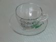 Glass cup and plate