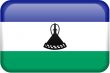 Lesotho Flag Button