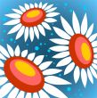 blue flowers background