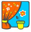 flower on windowsill