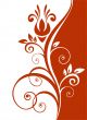 red floral pattern
