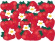 Background from strawberries
