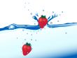 Strawberries in water