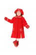 child in a red coat