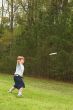 Throwing a Frisbee